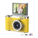 Digitální fotoaparát 4K s výklopným 2,4″ displejem o 180° Blesk Stabilizace obrazu Bez paměťové karty Pro děti i dospělé 1