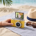 Digitální fotoaparát 4K s výklopným 2,4″ displejem o 180° Blesk Stabilizace obrazu Bez paměťové karty Pro děti i dospělé 5