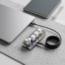 Bezdrátová makro klávesnice 3 klávesy a otočný knoflík 2,4 GHz Bluetooth i USB-C RGB podsvícení Hot swap pro Photoshop 7