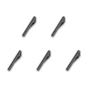5 darabos nyakkendőcsipesz készlet 5,8 x 0,6 cm Átlós csíkozású nyakkendőcsipeszek rugós klippel Férfi kiegészítő öltönyhöz 6