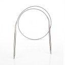 Rundpind 10,0 mm Total længde 65 cm Fleksibel kabel Metalspidser i rustfrit stål Til fyldig garn og tæpper 1