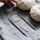 Rundpind 10,0 mm Total længde 65 cm Fleksibel kabel Metalspidser i rustfrit stål Til fyldig garn og tæpper 4