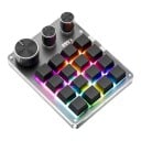 Programovatelná makro klávesnice 16 kláves a 3 knoflíky Bluetooth a USB-C RGB podsvícení Mechanické spínače Pro hry 1