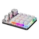 Programovatelná makro klávesnice 16 kláves a 3 knoflíky Bluetooth a USB-C RGB podsvícení Mechanické spínače Pro hry 3