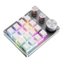 Programovatelná makro klávesnice 16 kláves a 3 knoflíky Bluetooth a USB-C RGB podsvícení Mechanické spínače Pro hry 5