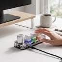 Makro klávesnice 3 klávesy a otočný knoflík Bluetooth i kabel USB-C RGB podsvícení Hot swap pro Photoshop a střih 5