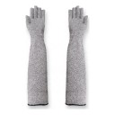 Long Protective Gloves Against Scratches and Bites 40 cm From HPPE Fibre Grey For Nail Trimming Bathing and Handling Cats and Dogs 1