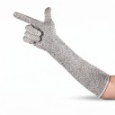 Long Protective Gloves Against Scratches and Bites 40 cm From HPPE Fibre Grey For Nail Trimming Bathing and Handling Cats and Dogs 4