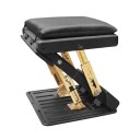 Állítható lábtartó 4 szintű beállítással 31,5 x 31,5 x 28 cm Összecsukható és hordozható Fém mechanizmus Fekete 2