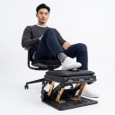 Állítható lábtartó 4 szintű beállítással 31,5 x 31,5 x 28 cm Összecsukható és hordozható Fém mechanizmus Fekete 6