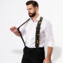 Férfi munkás kormányzók X alakban 5 cm szélesség 81–127 cm hosszúság Teljesen rugalmas Négy megerősített klipsz Munka és szabadidő 5