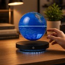 Globe lévitant 14 cm avec carte du monde Lévitation magnétique Socle avec cadran et lumière LED colorée Contrôle tactile Lampe de nuit 10