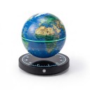 Globe lévitant 14 cm avec carte du monde Lévitation magnétique Socle avec cadran et lumière LED colorée Contrôle tactile Lampe de nuit 4