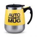 Magnetic Self-Stirring Mug 400 ml with Lid and Button on the Handle Battery Operated with Removable Stirrer for Coffee and Milk 1