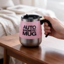 Magnetic Self-Stirring Mug 400 ml with Lid and Button on the Handle Battery Operated with Removable Stirrer for Coffee and Milk 4