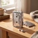 Přenosný kazetový přehrávač s převodem do MP3 na USB Vestavěný reproduktor 110 x 75 x 25 mm Průhledný Pro digitalizaci starých kazet 2