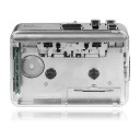 Přenosný kazetový přehrávač s převodem do MP3 na USB Vestavěný reproduktor 110 x 75 x 25 mm Průhledný Pro digitalizaci starých kazet 3