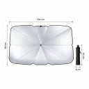 Sluneční clona deštník na čelní sklo Tesla Model 3 Highland a Model Y Juniper 150 x 80 cm Skládací Reflexní polyester Stříbrná 6