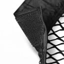 Elastická síťová kapsa do auta 25 x 25 cm Malá dvouvrstvá síť se suchým zipem Polyester Černá Organizér do kufru i na opěradlo sedadla 5