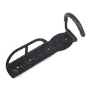 Wall Bicycle Holder Vertical Suspension for Front Wheel Load Capacity 27 kg 26 x 9.5 x 11.8 cm Steel with Rubberised Hook Black For Garage 1