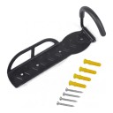 Wall Bicycle Holder Vertical Suspension for Front Wheel Load Capacity 27 kg 26 x 9.5 x 11.8 cm Steel with Rubberised Hook Black For Garage 3