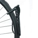 Wall Bicycle Holder Vertical Suspension for Front Wheel Load Capacity 27 kg 26 x 9.5 x 11.8 cm Steel with Rubberised Hook Black For Garage 4