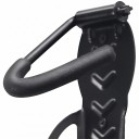 Wall Bicycle Holder Vertical Suspension for Front Wheel Load Capacity 27 kg 26 x 9.5 x 11.8 cm Steel with Rubberised Hook Black For Garage 5