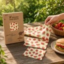 Vaxdukar för livsmedel Set med 3 storlekar 35 x 33 cm 27,5 x 25 cm och 20 x 17,5 cm Bivax och bomull För snacks 6