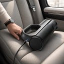 Bezdrôtový ručný vysávač do auta 21 kPa 2400 mAh Bezkartáčový motor Pätistupňová filtrácia USB-C Čierny Pre auto i domácnosť 4