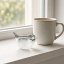 Γυάλινο μπαρόμετρο Storm Glass σε σχήμα επιμηκυμένου πουλιού Διαφανής προγνωστικός καιρός Διακόσμηση τραπεζιού 2