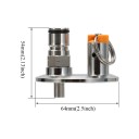 Endekappe Tri Clamp 2 tommer 64 mm med overtryksventil 17 PSI og gasstik Ball Lock Rustfrit stål Til hjemmebryggeri 4