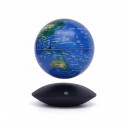 Globe lévitant avec carte du monde Lévitation magnétique Socle noir en forme de UFO Commande tactile Hauteur 25 cm Décoration de bureau et lampe 1