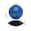 Globe lévitant avec carte du monde Lévitation magnétique Socle noir en forme de UFO Commande tactile Hauteur 25 cm Décoration de bureau et lampe 6