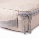 Conjunto de 4 organizadores de compressão para mala S a XL com saco de cordão e bolsa para sapatos em poliéster com fecho e alça para viagens 4