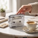 Přenosný kazetový přehrávač s převodem do MP3 přes USB Ezcap218PT Automatický reverz Průhledný Pro digitalizaci starých kazet 2