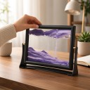 Image 3D rotatif avec sable mouvant 20,5 x 14,5 cm Image de sable en verre avec support Décoration de table 3