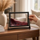 Image 3D rotatif avec sable mouvant 20,5 x 14,5 cm Image de sable en verre avec support Décoration de table 6