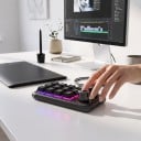 Makro klávesnice 12 kláves a 2 knoflíky 2,4 GHz Bluetooth i USB-C Mechanické spínače RGB podsvícení pro hry a střih 4