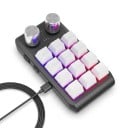 Makro klávesnice 12 kláves a 2 knoflíky 2,4 GHz Bluetooth i USB-C Mechanické spínače RGB podsvícení pro hry a střih 8