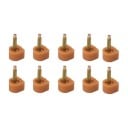 Reserveflíks til hæle med stift 10 stk 10 x 10 mm TPU og metalstift 2,4 mm Reparation af damesko med hæl 7