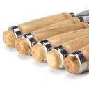 Set of 12 Carving Chisels with Rolling Pouch Length 20.3 cm Blades 10 to 14 mm Made of Carbon Steel Wooden Handles For Carvers and DIY Enthusiasts 8