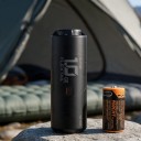 Mini Electric Pump Zero 2 7.5 x 2.6 cm 200 l/min with a Pressure of 3.5 kPa and a Replaceable 900 mAh Battery with 6 Attachments Black for Sleeping 6
