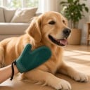 Silikonhandske til børstning af hunde og katte Dobbelt side 17 x 14 cm Net med justerbar snor Til vask og massage af pels 2