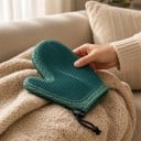 Silikonhandske til børstning af hunde og katte Dobbelt side 17 x 14 cm Net med justerbar snor Til vask og massage af pels 7