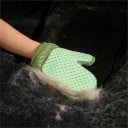 Silikonhandske til børstning af hunde og katte Dobbelt side 17 x 14 cm Net med justerbar snor Til vask og massage af pels 8