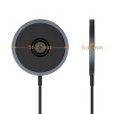 Mus Simulering Mouse Jiggler Ultrathin Rotationsskive Diameter 56 mm Stille drift uden motor USB-A Kabel 1,2 m Grå Modvirker dvale PC 8