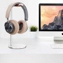 Stativ til hovedtelefoner i aluminium Læderunderlag Højde 27 cm Skridsikker base Til gaming- og kontorbord 9