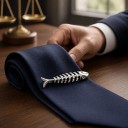 Halaszlé alakú nyakkendőcsipesz Fém nyakkendőcsipesz domború mintával Fényes felület Eredeti férfi kiegészítő öltönyhöz 2