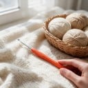 Hæklenål 3,0 mm med orange blød håndtag og aluminiumshoved Til medium tykt garn Tørklæder, hatte og børnetøj 4