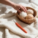 Hæklenål 3,0 mm med orange blød håndtag og aluminiumshoved Til medium tykt garn Tørklæder, hatte og børnetøj 6